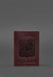 Шкіряна обкладинка для паспорта BlankNote Crazy Horse з Польським гербом Бордова (BN-OP-PL-vin-kr) - зображення 2