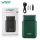 Аккумуляторная мужская мини электробритва VGR V-390 для бритья бороды и усов шейвер. Цвет: зеленый - изображение 2