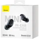 Бездротові навушники Baseus Bowie EZ10 True Wireless Bluetooth Earphones Black - изображение 8