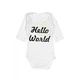 Бодик белый Hello черный KidBerry 1635 Размер 50 - изображение 1