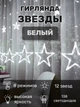 Світлодіодна гірлянда штора Grant White Зірки на вікно, з пультом, різні режими, біла, 108 світлодіодів, 3м + пульт - зображення 1