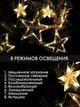 Світлодіодна гірлянда штора Grant Yellow Зірки на вікно, з пультом, різні режими, жовта, 108 світлодіодів, 3м + пульт - зображення 3
