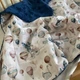 Дитячий плед Zhukokids "Слони і повітряні кулі" плюш+бавовна з утепленням 80x100 см Синій - зображення 6