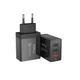 Сетевое зарядное устройство ESSAGER Fangbo QC3.0 USB-A (QC+Dual 2.4A) EU Black (ECTQC3-FBB01) - изображение 2