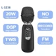 Портативный черный блютуз караоке микрофон MicMagic L-1238 беспроводной 20 Вт, Bluetooth микрофон для пения - изображение 4