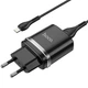 Сетевое зарядное устройство Hoco N1 USB black + кабель USB to Lightning - изображение 3