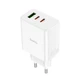 Мережевий зарядний пристрій Hoco C126A USB/ 2 Type-C PD 40W біле - зображення 3