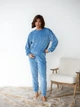 Пижама (свитшот + штаны) женская теплая велюровая BARWA garments 0332/333 S Голубая (2113323331213) - изображение 5
