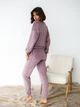 Пижама (свитшот + штаны) женская теплая велюровая BARWA garments 0332/333 XL Фрезовая (2113323334078) - изображение 2