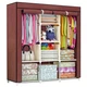 Шкаф тканевый раскладной Stenson 130х45х175 см R30897 Wine red - изображение 1