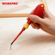 Отвертка диэлектрическая шлицевая WORKPRO SL2.5X50мм VDE 1000V PRO WP341023 - изображение 5