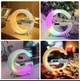 Ночник настільна лампа смарт RGB Happy Light Smart Light Sound Machine з бездротовою зарядкою 15W і Bluetooth колонкою - зображення 11