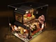 Румбокс HONGDA M2011Z Sakura Sushi House, DIY мініатюрний будиночок японського ресторану з LED-підсвіткою, музичним модулем та захистом від пилу - зображення 8