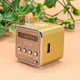 Портативная колонка Lem Berger, c Fm-радио, Bluetooth , разъемами micro SD/TF/USB, RGB-подсветка, TD-V26, золотистая - изображение 1