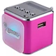 Портативная колонка Lem Berger, c Fm-радио, Bluetooth , Разъемами micro SD/TF/USB, RGB-подсветка, TD-V26, розовая - изображение 3
