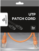 Patchcord Gembird UTP PP12 Cat 5e RJ-45 0.25 m Orange (8716309074742) - obraz 2