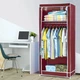 Шкаф тканинний розкладний 75*45*150см Stenson R30899 (wine red) - зображення 1
