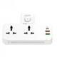 Мережевий фільтр LDNIO SC2311 перехідник із нічником 2x220V+2хUSB+1хType-C 2.4А/1хPD3.0-20W/1хQC3.0-18W Led розгалужувач трійник електричний з вимикачем та заземленням швидка зарядка Білий - изображение 1