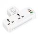 Мережевий фільтр LDNIO SC2311 перехідник із нічником 2x220V+2хUSB+1хType-C 2.4А/1хPD3.0-20W/1хQC3.0-18W Led розгалужувач трійник електричний з вимикачем та заземленням швидка зарядка Білий - изображение 3