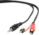 Кабель Cablexpert mini-jack 3.5 мм – 2 x RCA 0.2 м Black (8716309026550) - зображення 1