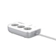 Мережевий фільтр подовжувач 3 розетки з 4 USB 2 м із захистом із заземленням Ldnio 2500W/10A WiFi Білий - зображення 11