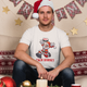 Футболка белая с новогодним принтом "Туши Елку. Святой Николай в панике" Push IT. Новогодняя футболка ФП011891S S - изображение 2