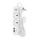 Сетевой фильтр XO WL04 3USB/ 2 OUTLET/ 10A 1.8M White - изображение 1