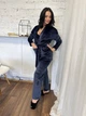 Домашний женский костюм с халатом Fashion 42/44 темно-синий - изображение 1