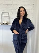 Домашний женский костюм с халатом Fashion 42/44 темно-синий - изображение 2