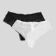 Набор трусиков бразилиана Trendyol THMSS23KU00043 S 2 шт Black-Ecru (8683048494431) - изображение 3