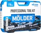 Профессиональный набор инструментов в кейсе Molder 1/2", 1/4", 3/8" 72Т, CR-V 176 единиц (MT60176) - изображение 5