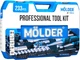 Профессиональный набор инструментов в кейсе Molder 1/2", 1/4", 3/8" 72Т, CR-V 233 единицы (MT60233) - изображение 14
