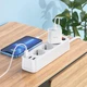 Мережевий фільтр Hoco NS2 (3 розетки + 3 USB) 1.8m (white) - зображення 6