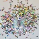 Сріблясті голограмні великі паєтки Lecente Night Fever Disco Balls Glitter Shapes (8г) - зображення 3