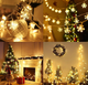 Гірлянда на батарейках Oobest Snowflake Light String Christmas Tree Lamp Сніжинки 20 LED ламп 3 м Теплий білий - зображення 5
