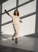 Женский теплый спортивный костюм Teamv OVERSIZE Medium 3 Песочный S - изображение 1
