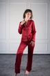 Пижамная шелковая блуза Felena Burgundy 757 48(XL) Красный - изображение 2