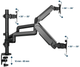Кронштейн для 3 моніторів Gembird 17-32" 2-9 кг (MA-DA3-01) - зображення 17