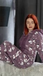 Жіноча піжама комбінізон (кігурумі) з кишенею на попі (попожама) Pijamoni Фіолетова розмір M - зображення 6