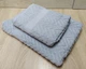 Набор турецких махровых полотенец Zeron 50х90+70х140 Zigzag Bordur Grey - изображение 2