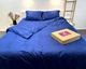 Постельное белье LARA сатин-страйп LUX dark blue d13211е180 с простынью на резинке 180х200х25 евро - изображение 5