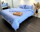 Постельное белье LARA сатин-страйп LUX blue d13178е160 с простынью на резинке 160х200х25 евро - изображение 5