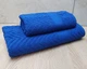 Набор турецких махровых полотенец Zeron 50х90+70х140 Zigzag Bordur Blue - изображение 3