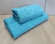 Набор турецких махровых полотенец Zeron 50х90+70х140 Yaprak Blue - изображение 3