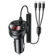Автомобильное зарядное устройство с 3в1 кабелем Micro-USB/Type-C/Lightning USAMS US-CC119 |2USB/3.4A| Черный - изображение 1