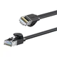 Кабель Baseus high Speed Six types of RJ45 Gigabit network flat cable 1 метр чорний PCWL-B01 - изображение 1