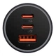 Автомобильное зарядное устройство с быстрой зарядкой BASEUS |USB/2Type-C, 65W| Темно серый (CGJP010013) - изображение 4