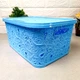 Великий ажурний контейнер для речей 10л. Блакитний Efe plastics - зображення 4