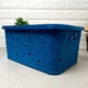 Великий ажурний контейнер із кришкою 10л Ефе Лазурь Efe plastics - зображення 4