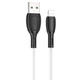 Кабель зарядки BOROFONE BX86 2.4А 1M USB - Lightning Білий - изображение 1